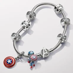 Pandora Charm Marvel Avengers Captain America | Femme Charms