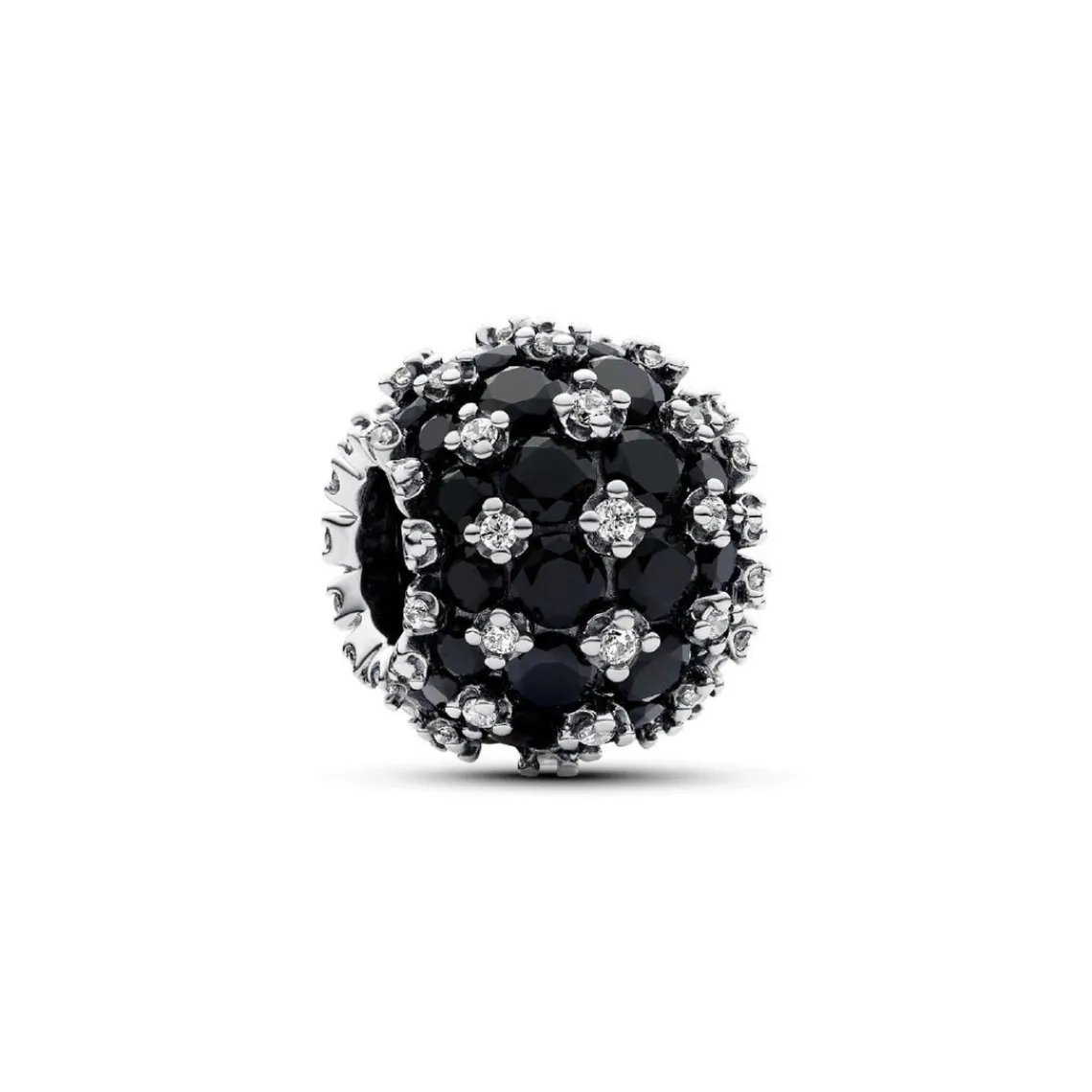 Pandora Charm Noir Rond Pavé Scintillant | Femme Charms