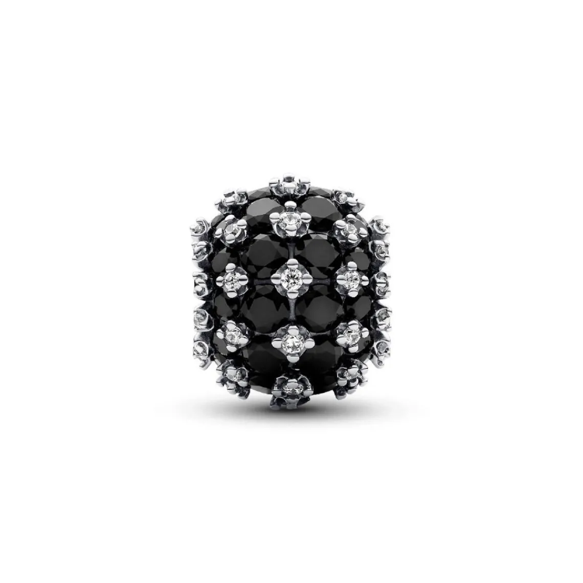 Pandora Charm Noir Rond Pavé Scintillant | Femme Charms