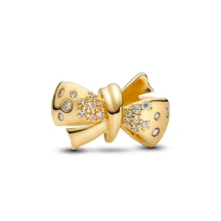 Pandora Charm Nœud Scintillant Doré | Femme Charms
