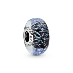 Pandora Charm Océan Verre de Murano Bleu Foncé Ondulé Colours | Femme Charms