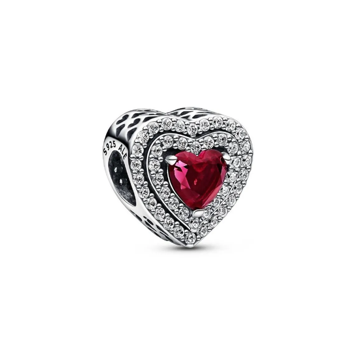 Pandora Charm - Abyme de Cœurs Scintillants Rouge | Femme Charms