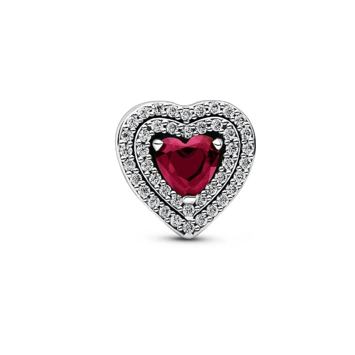 Pandora Charm - Abyme de Cœurs Scintillants Rouge | Femme Charms