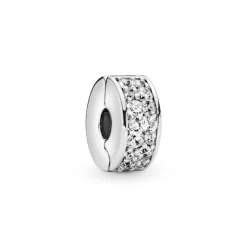 Pandora Charm 791817CZ - Charm Clip Élégance Brillante Femme Argent 925/1000ᵉ | Femme Charms