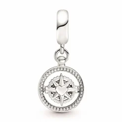 Pandora Charm Moments Boussole rotative avec inscription gravée | Femme Charms