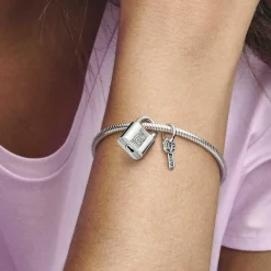 Pandora Charm moments Cadenas & Clé Argent | Femme Charms