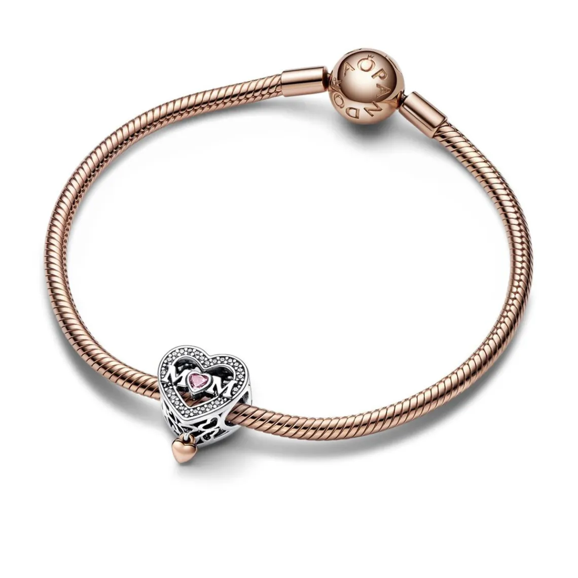 Pandora Charm Moments - Cœur et Mum Ajouré Bimatière | Femme Charms