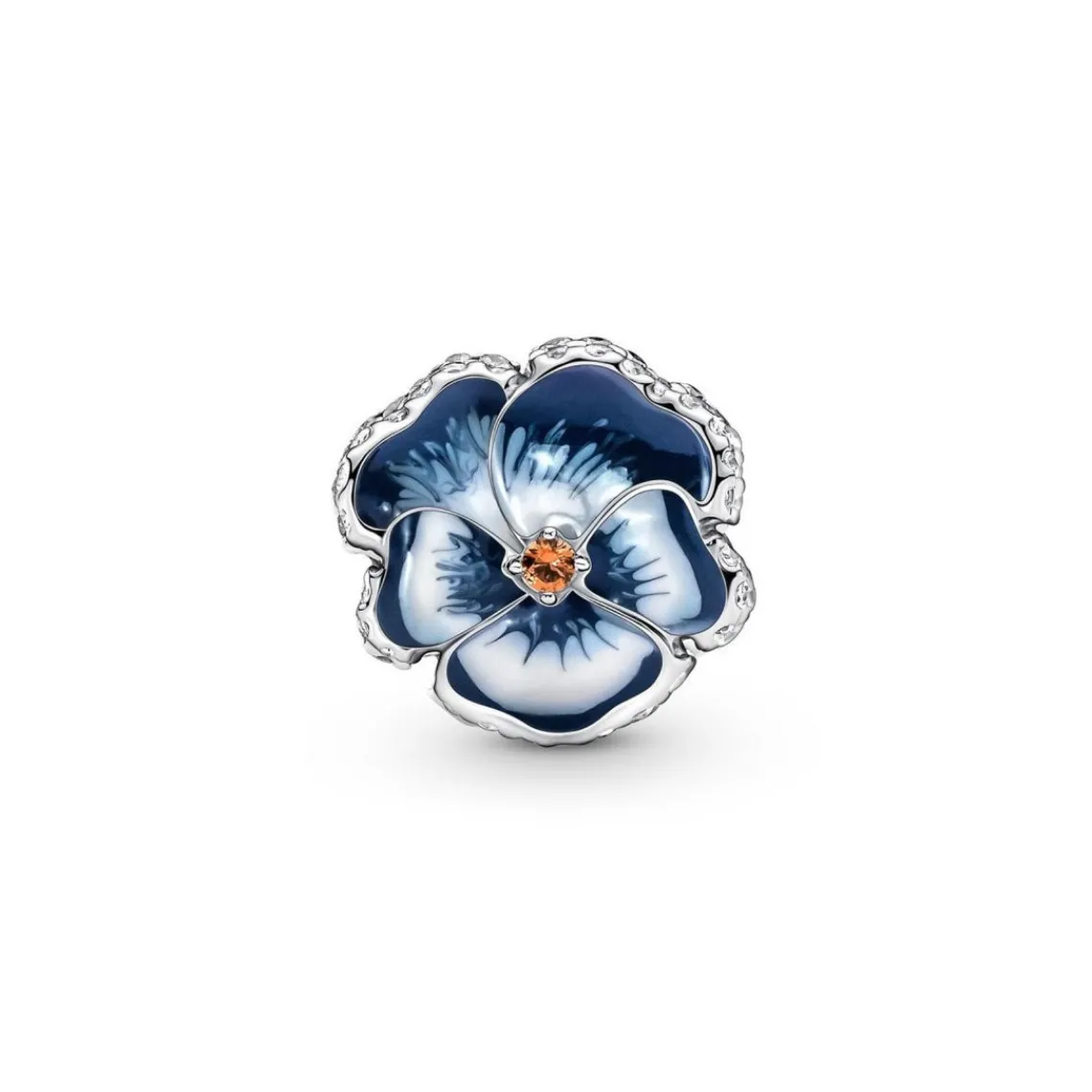 Pandora Charm Moments floral bleue & strass scintillant | Femme Charms