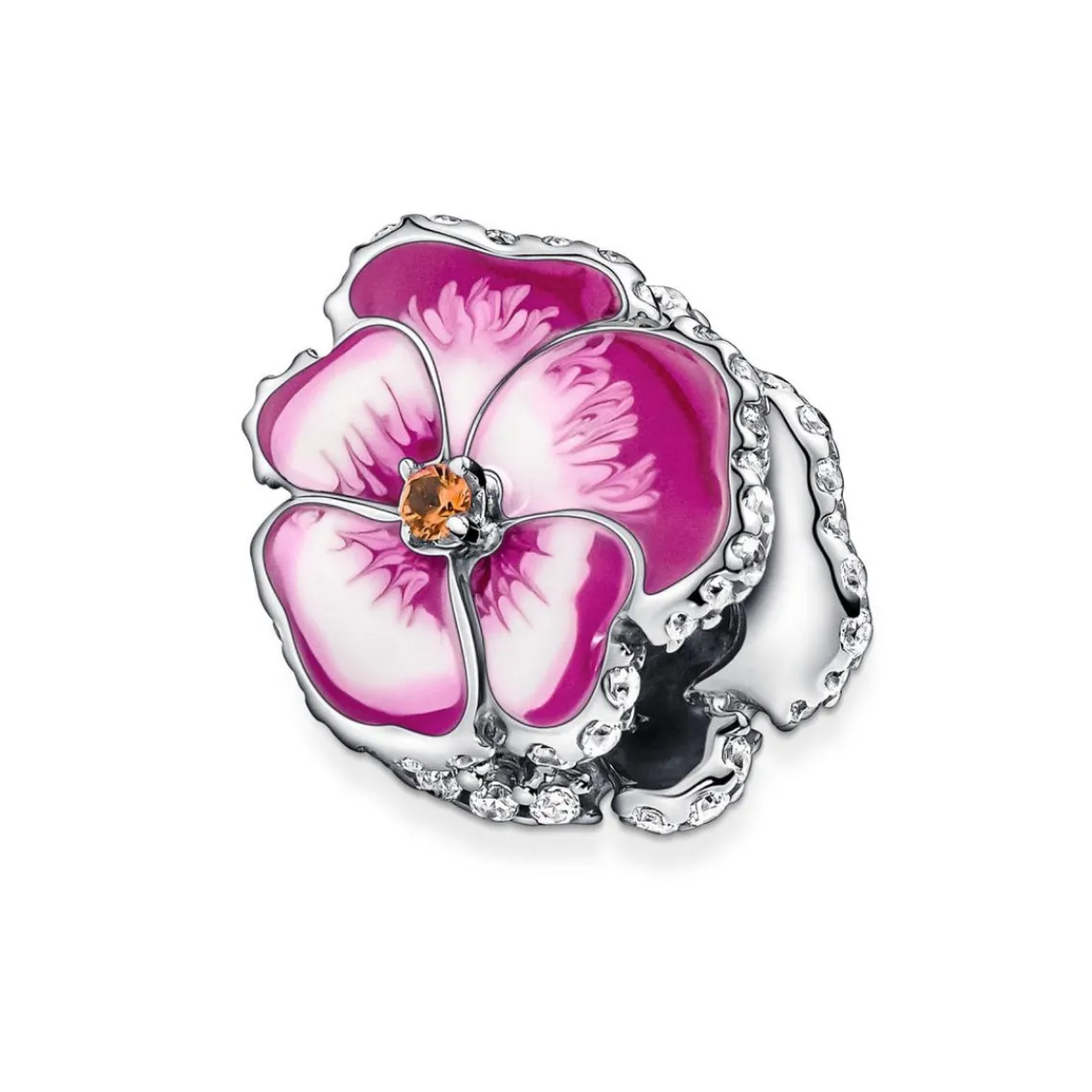 Pandora Charm Moments floral rose & strass scintillant | Femme Charms