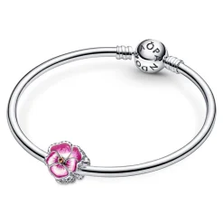 Pandora Charm Moments floral rose & strass scintillant | Femme Charms