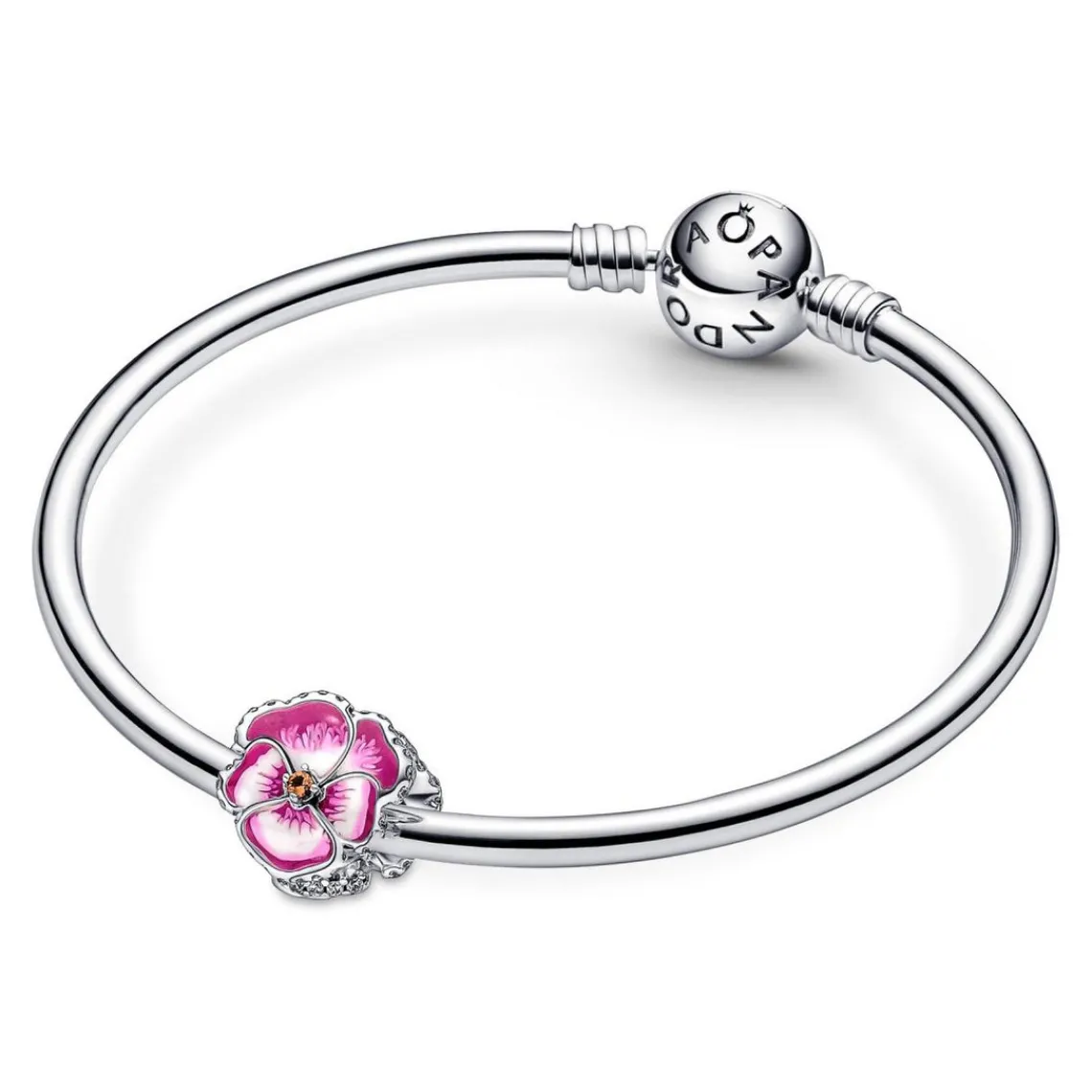 Pandora Charm Moments floral rose & strass scintillant | Femme Charms