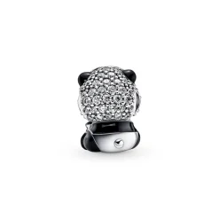 Pandora Charm Moments panda noir scintillant | Femme Charms