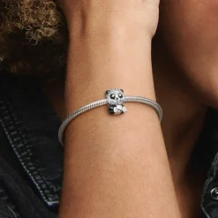 Pandora Charm Moments panda noir scintillant | Femme Charms