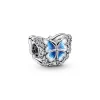 Pandora Charm Moments Papillon bleu scintillant double face | Femme Charms
