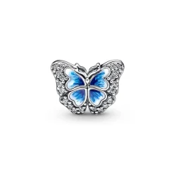 Pandora Charm Moments Papillon bleu scintillant double face | Femme Charms