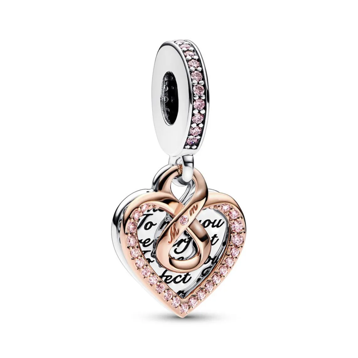 Pandora Charm Moments - Pendant Double Cœur de l’Infini Bimatière | Femme Charms