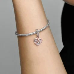 Pandora Charm Moments - Pendant Double Cœur de l’Infini Bimatière | Femme Charms