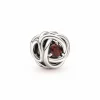 Pandora Charm moments Rose Ajourée & cristaux grena | Femme Charms