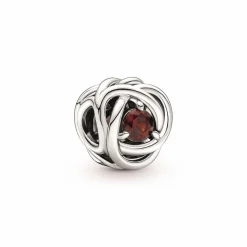 Pandora Charm moments Rose Ajourée & cristaux grena | Femme Charms