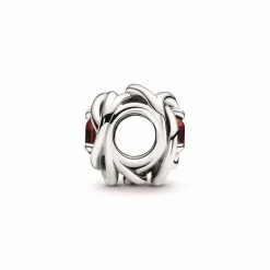 Pandora Charm moments Rose Ajourée & cristaux grena | Femme Charms