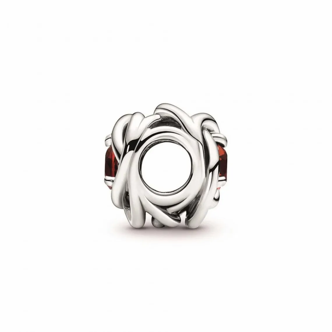 Pandora Charm moments Rose Ajourée & cristaux grena | Femme Charms