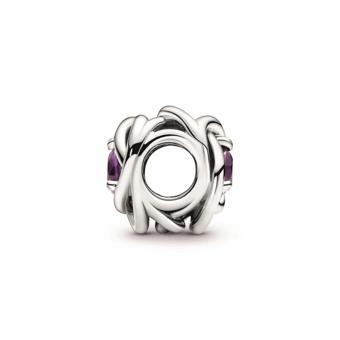 Pandora Charm moments Rose Ajourée & cristaux violet | Femme Charms