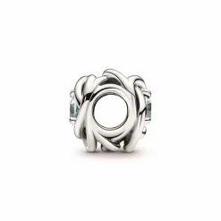 Pandora Charm moments Rose Ajourée & cristaux bleu | Femme Charms
