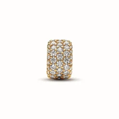 Pandora Charm Moments - Triple Rang Pavé Scintillant Doré | Femme Charms