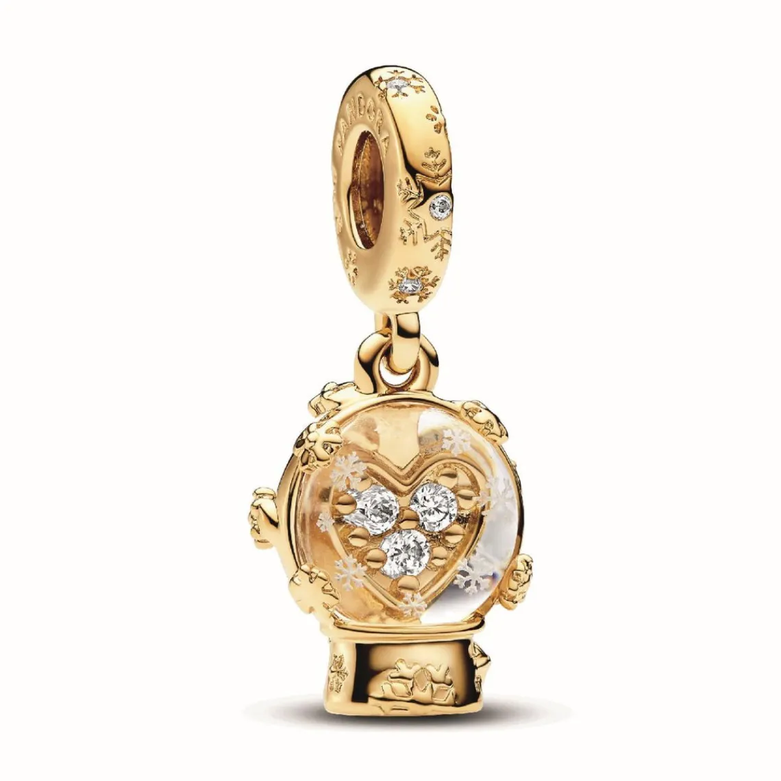 Pandora Charm Pendant Boule de Neige Cœur et Flocon | Femme Charms