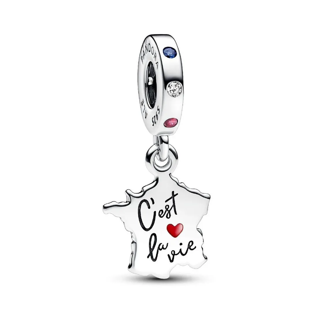 Pandora Charm Pendant Carte de la France C’est la Vie | Femme Charms