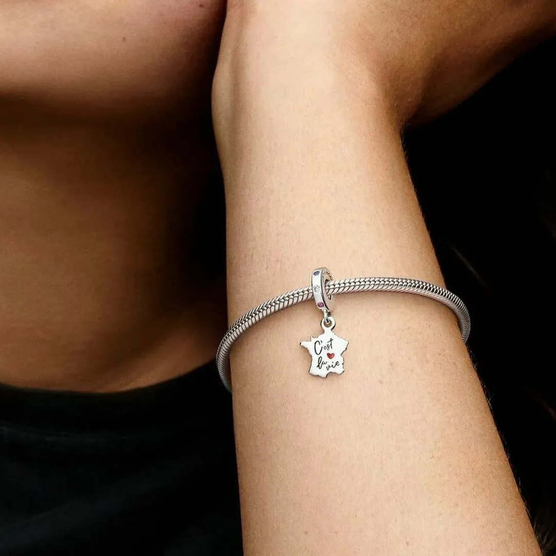 Pandora Charm Pendant Carte de la France C’est la Vie | Femme Charms