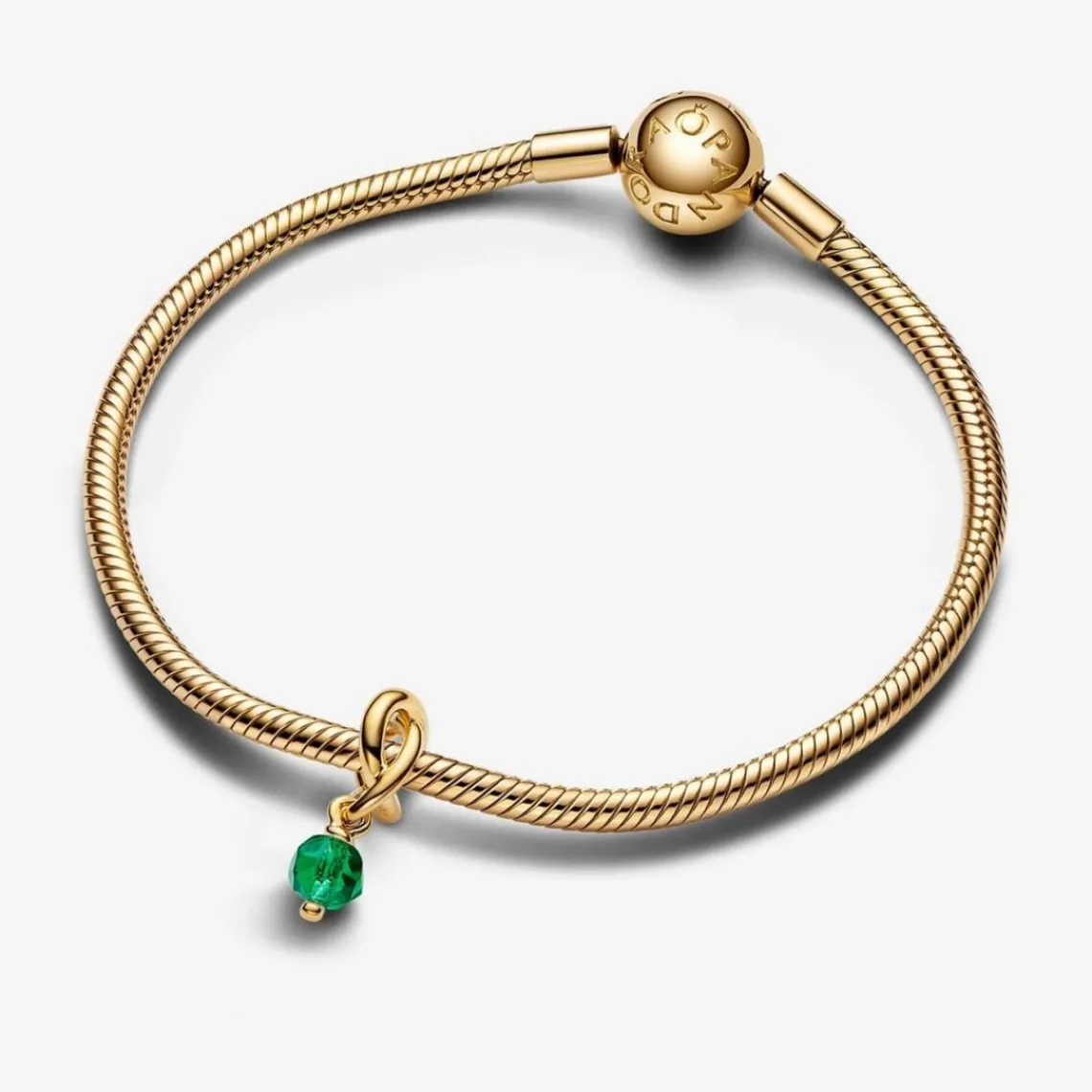 Pandora Charm Pendant Cercle de l'Éternité Vert Facetté | Femme Charms