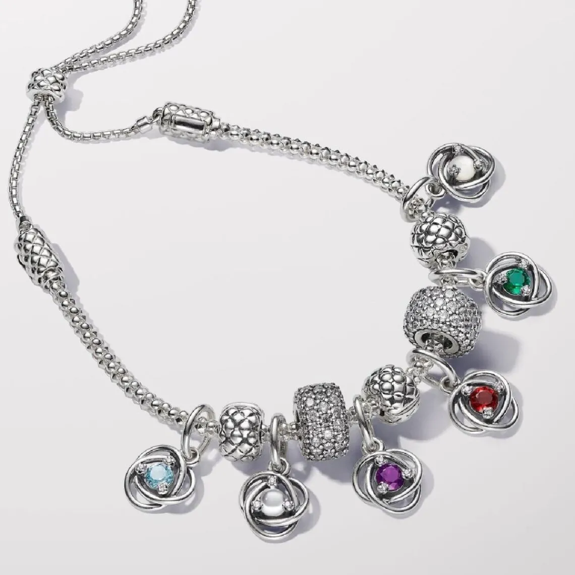 Pandora Charm Pendant Cercles de l’Éternité Vert | Femme Charms