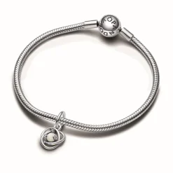 Pandora Charm Pendant Cercles de l’Éternité Blanc | Femme Charms