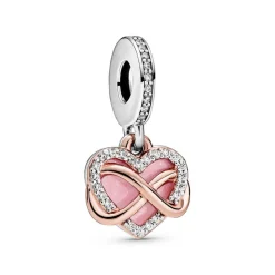 Pandora Charm Pendant Cœur Infini Fête des mères | Femme Collier Et Pendentif|Charms