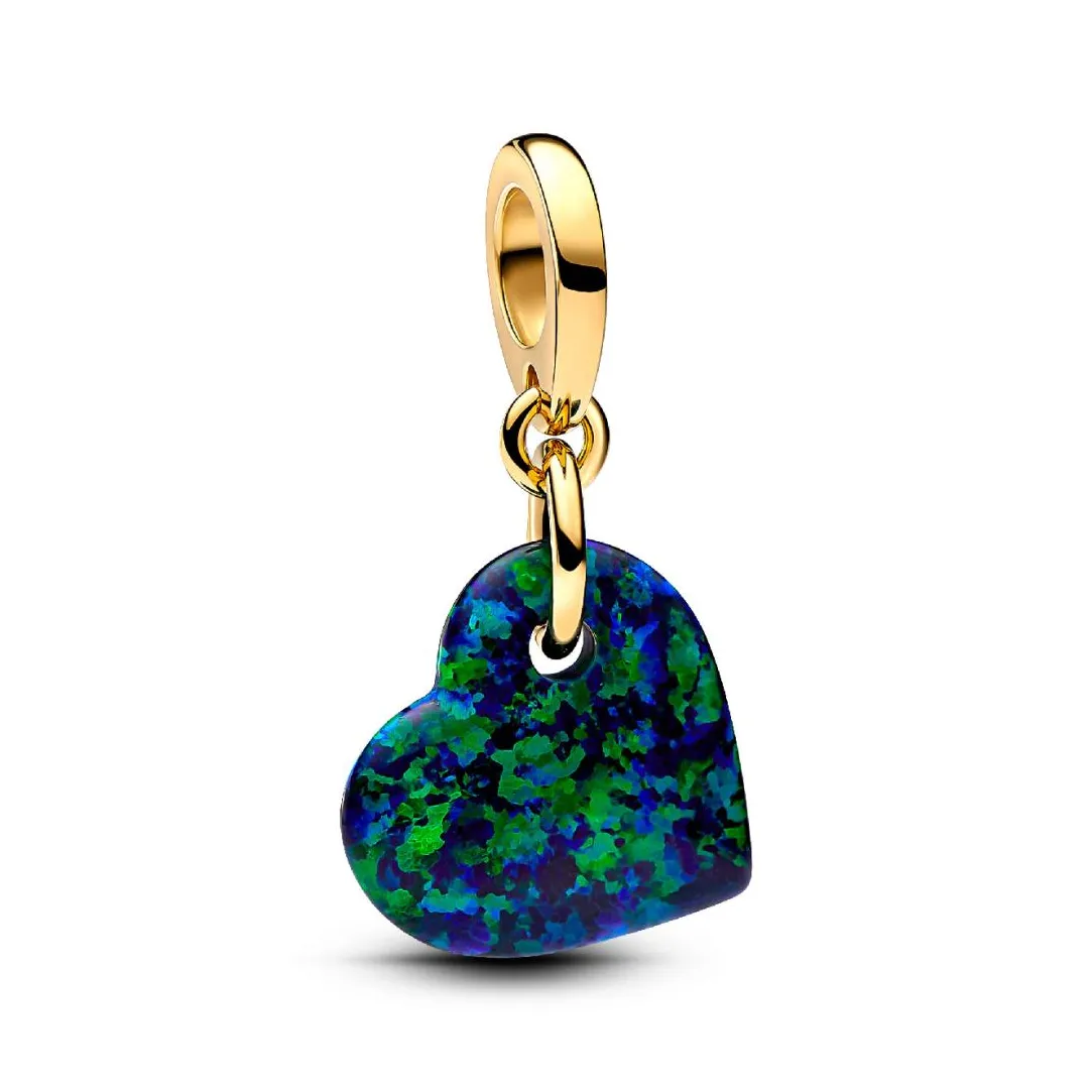 Pandora Charm Pendant Cœur Vert Opalescent | Femme Charms