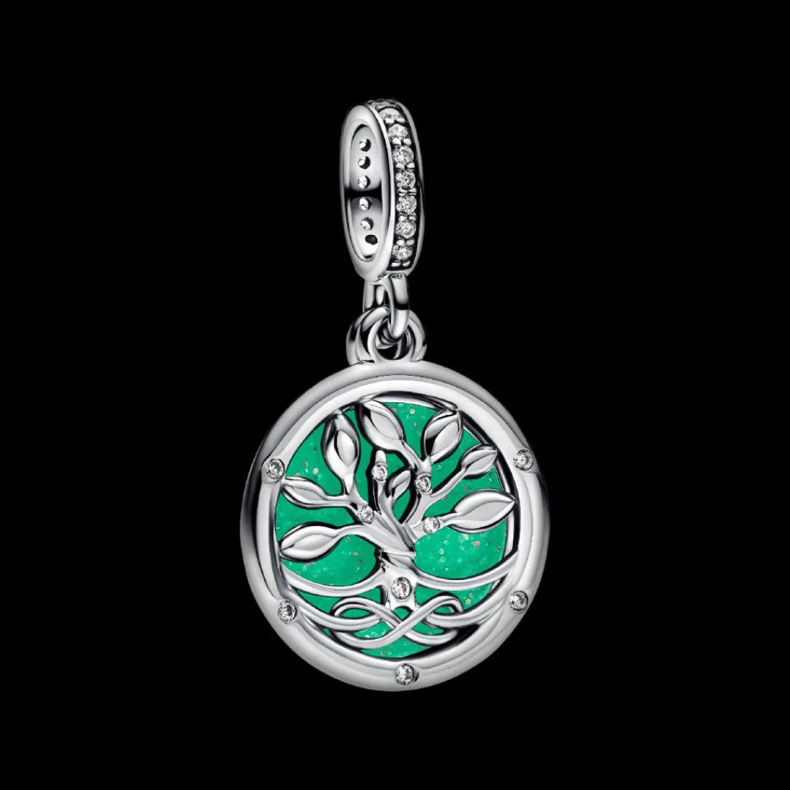 Pandora Charm Pendant Double Arbre de l’Infini Luminescent | Femme Charms