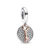 Pandora Charm Pendant Double Clef du Bonheur Bimatière | Femme Charms