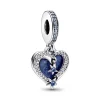 Pandora Charm Pendant Double Cœur et Étoiles Filantes Célestes - Moments | Femme Charms