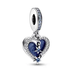 Pandora Charm Pendant Double Cœur et Étoiles Filantes Célestes - Moments | Femme Charms