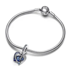 Pandora Charm Pendant Double Cœur et Étoiles Filantes Célestes - Moments | Femme Charms
