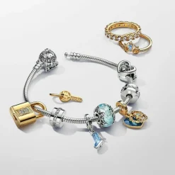 Pandora Charm Pendant Double Disney Carrosse de Cendrillon et Cœur | Femme Charms