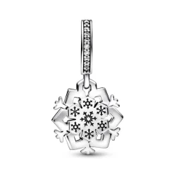 Pandora Charm Pendant Double Flocon de Neige Scintillant – Moments | Femme Charms