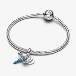Pandora Charm Pendant Double Libellule Bleu | Femme Charms