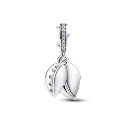 Pandora Charm Pendant Double Rose Épanouie Blanche | Femme Charms