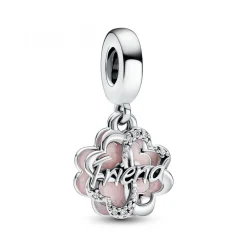 Pandora Charm Pendant Double Trèfle à Quatre Feuilles de l'Amitié | Femme Charms