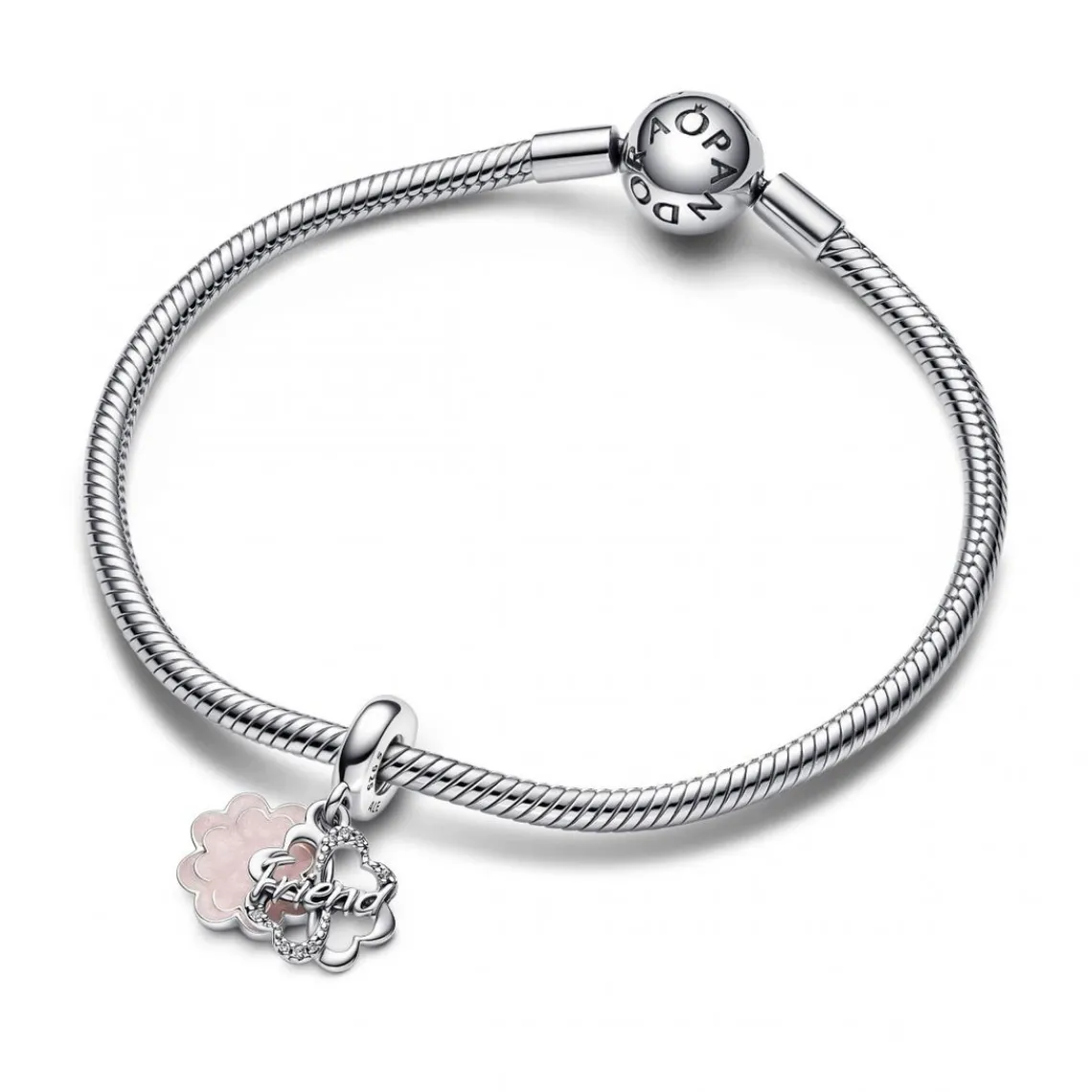 Pandora Charm Pendant Double Trèfle à Quatre Feuilles de l'Amitié | Femme Charms