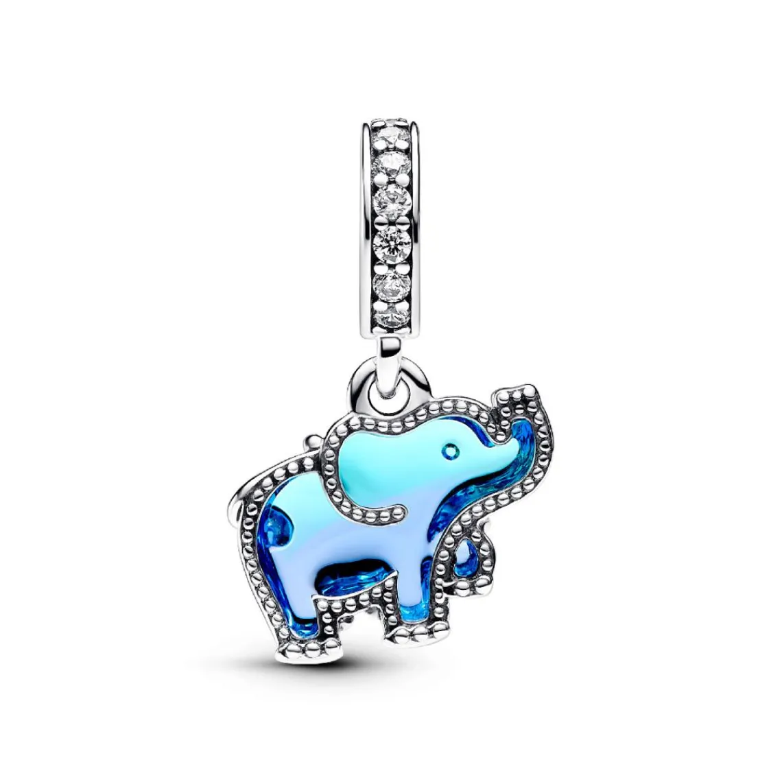 Pandora Charm Pendant Éléphant Murano Bleu | Femme Charms