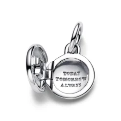 Pandora Charm Pendant Médaillon Amour Ouvrable et Gravable Argent | Femme Charms