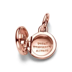 Pandora Charm Pendant Médaillon Amour Ouvrable et Gravable Rose | Femme Charms